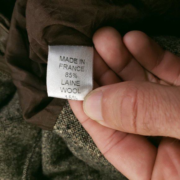 Revillon Paris Cashmere Wool Blend Button Up Jacket Leather Trim Womens Sz 36 - Picture 12 of 13